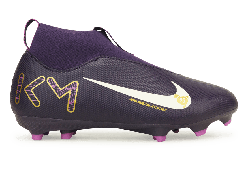 Nike Kids Zoom Mercurial Superfly 10 Academy KM FG/MG Grand Purple/Pale Ivory