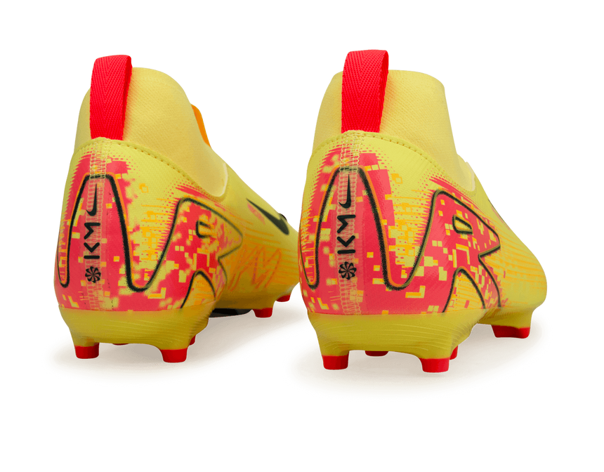 Nike Kids Zoom Mercurial Superfly 10 Academy "Kylian Mbappe" FG/MG in Laser Orange/Armory Navy Rear