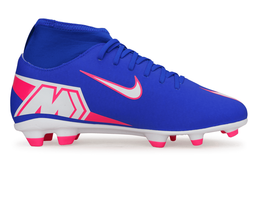Nike Kids Zoom Mercurial Superfly 10 Club FG/MG Racer Blue/White Side
