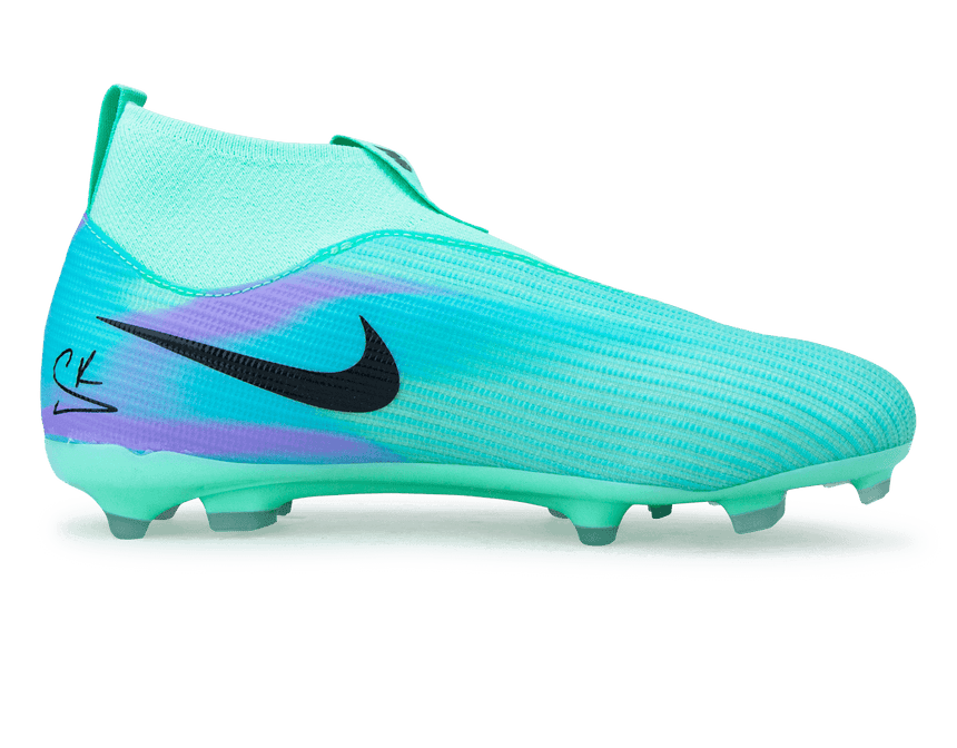 Nike Kids Zoom Mercurial Superfly 11 Academy Sam Kerr FG/MG Green Glow/Black Side