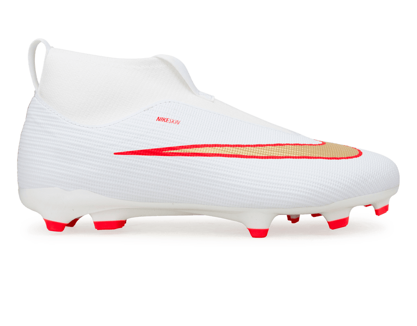 Nike Kids Zoom Mercurial Superfly 11 Academy FG/MG White/Bright Crimson