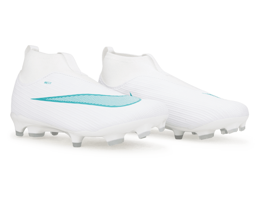 Nike Kids Zoom Mercurial Superfly 11 Academy FG/MG White/Dusty Cactus Pair