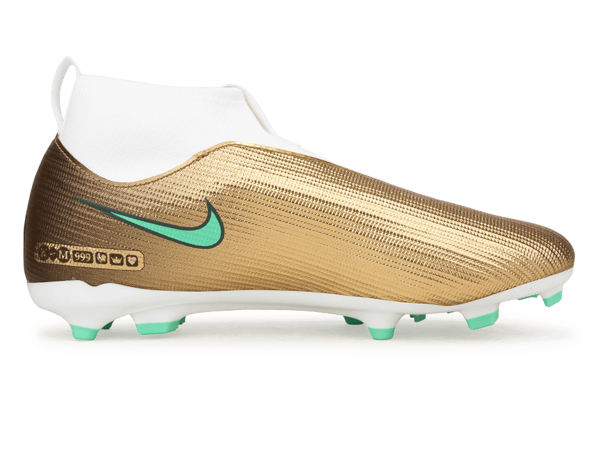 Nike Kids Zoom Mercurial Superfly 11 Academy Kylian Mbappe FG/MG Metallic Gold Side