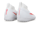 Nike Kids Zoom Mercurial Superfly 11 Academy TF White/Bright Crimson Heel