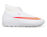 Nike Kids Zoom Mercurial Superfly 11 Academy TF White/Bright Crimson
