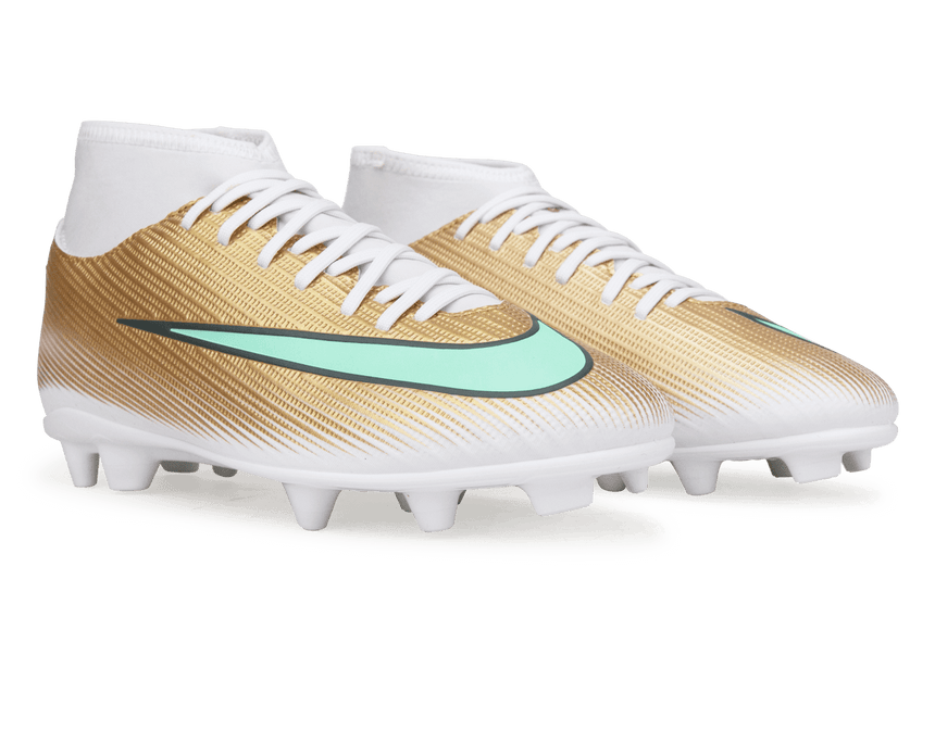 Nike Kids Zoom Mercurial Superfly 11 Club Kylian Mbappe FG/MG Metallic Gold Pair