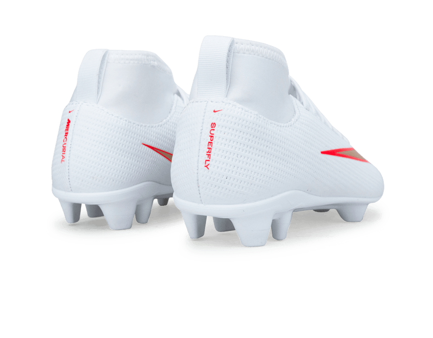 Nike Kids Zoom Mercurial Superfly 11 Club FG/MG White/Bright Crimson Rear