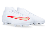 Nike Kids Zoom Mercurial Superfly 11 Club FG/MG White/Bright Crimson Pair