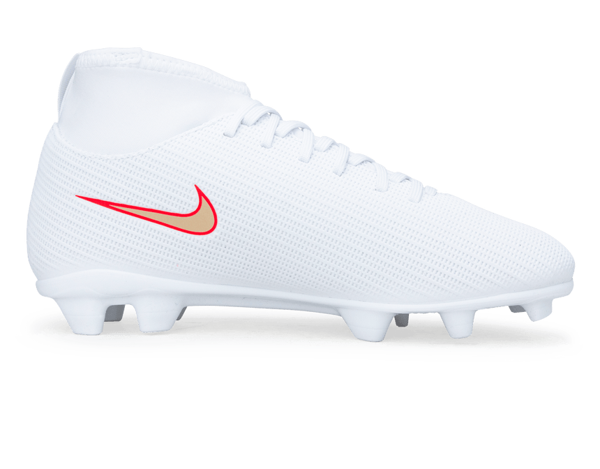 Nike Kids Zoom Mercurial Superfly 11 Club FG/MG White/Bright Crimson Side