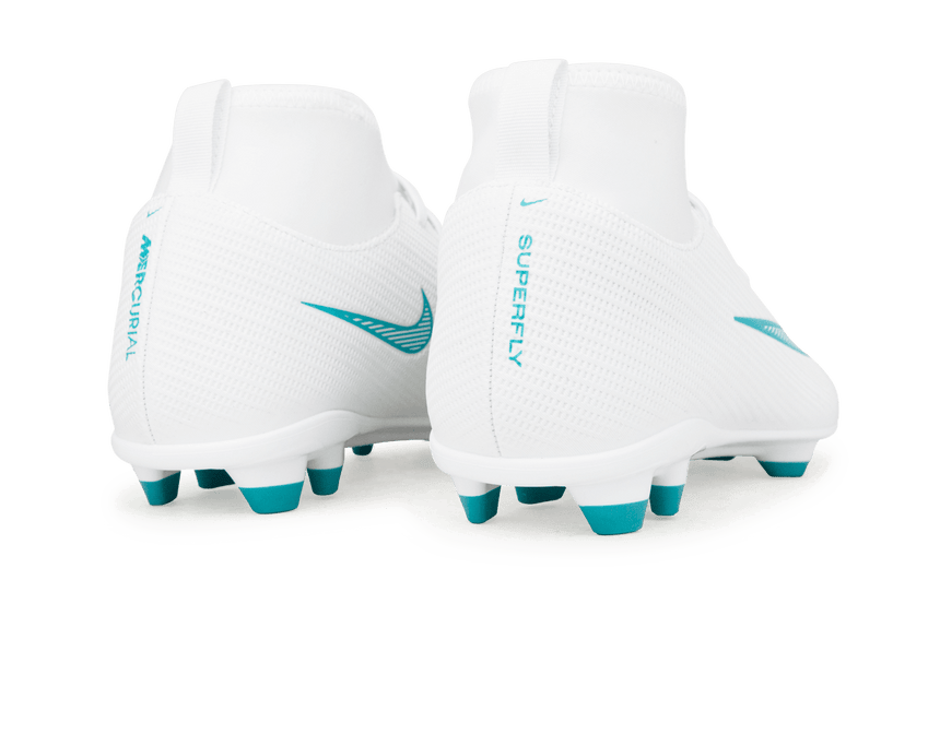 Nike Kids Zoom Mercurial Superfly 11 Club FG/MG White/Dusty Cactus Heel