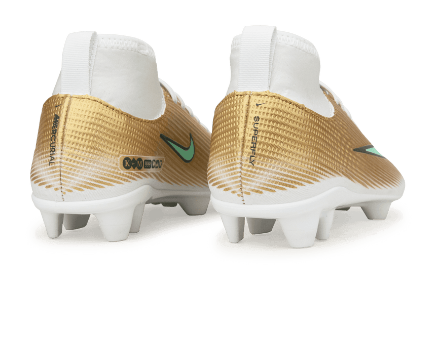 Nike Kids Zoom Mercurial Superfly 11 Club Kylian Mbappe FG/MG Metallic Gold Heel