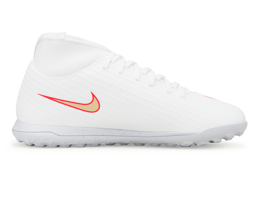 Nike Kids Zoom Mercurial Superfly 11 Club TF White/Blur Bright Crimson Side