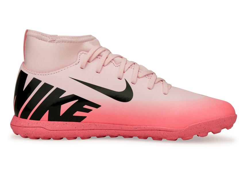 Nike Kids Zoom Mercurial Superfly 9 Club TF Pink Foam/Black Side