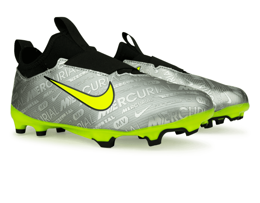 Nike Kids Zoom Mercurial Vapor 15 Academy FG/MG Silver/Volt Together