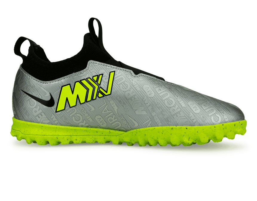 Nike Kids Zoom Mercurial Vapor 15 Academy XXV TF Silver/Volt Side
