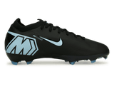 Nike Kids Zoom Mercurial Vapor 16 Pro FG Black/Ice Blue Side