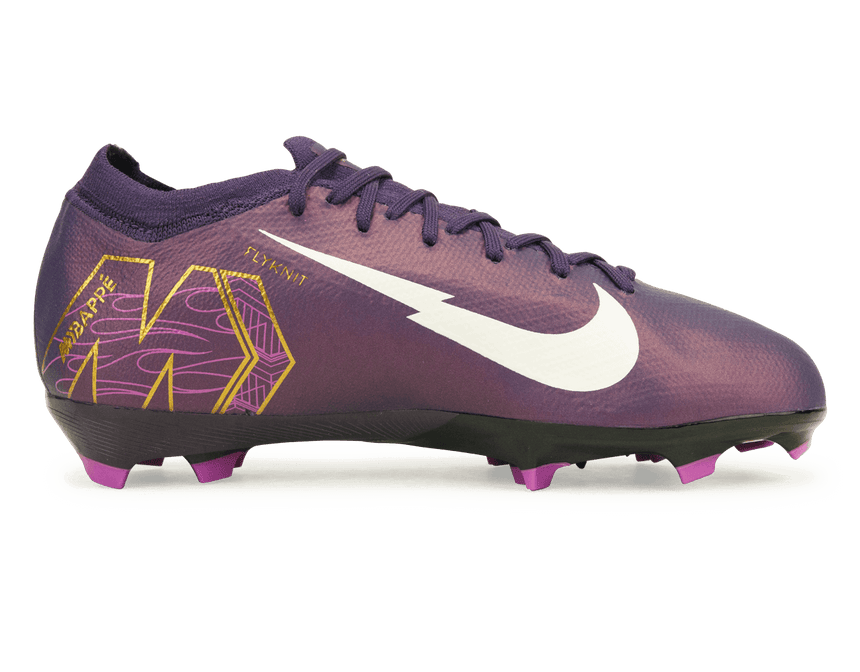 Nike Kids Zoom Mercurial Vapor 16 Pro KM FG Grand Purple/Pale Ivory Side