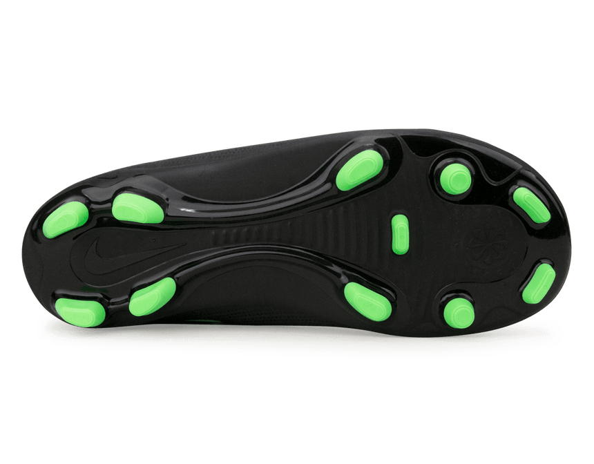 Nike Little Kids Zoom Mercurial Superfly 11 Club FG/MG Black/Illusion Green Bottom