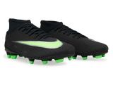 Nike Little Kids Zoom Mercurial Superfly 11 Club FG/MG Black/Illusion Green Pair