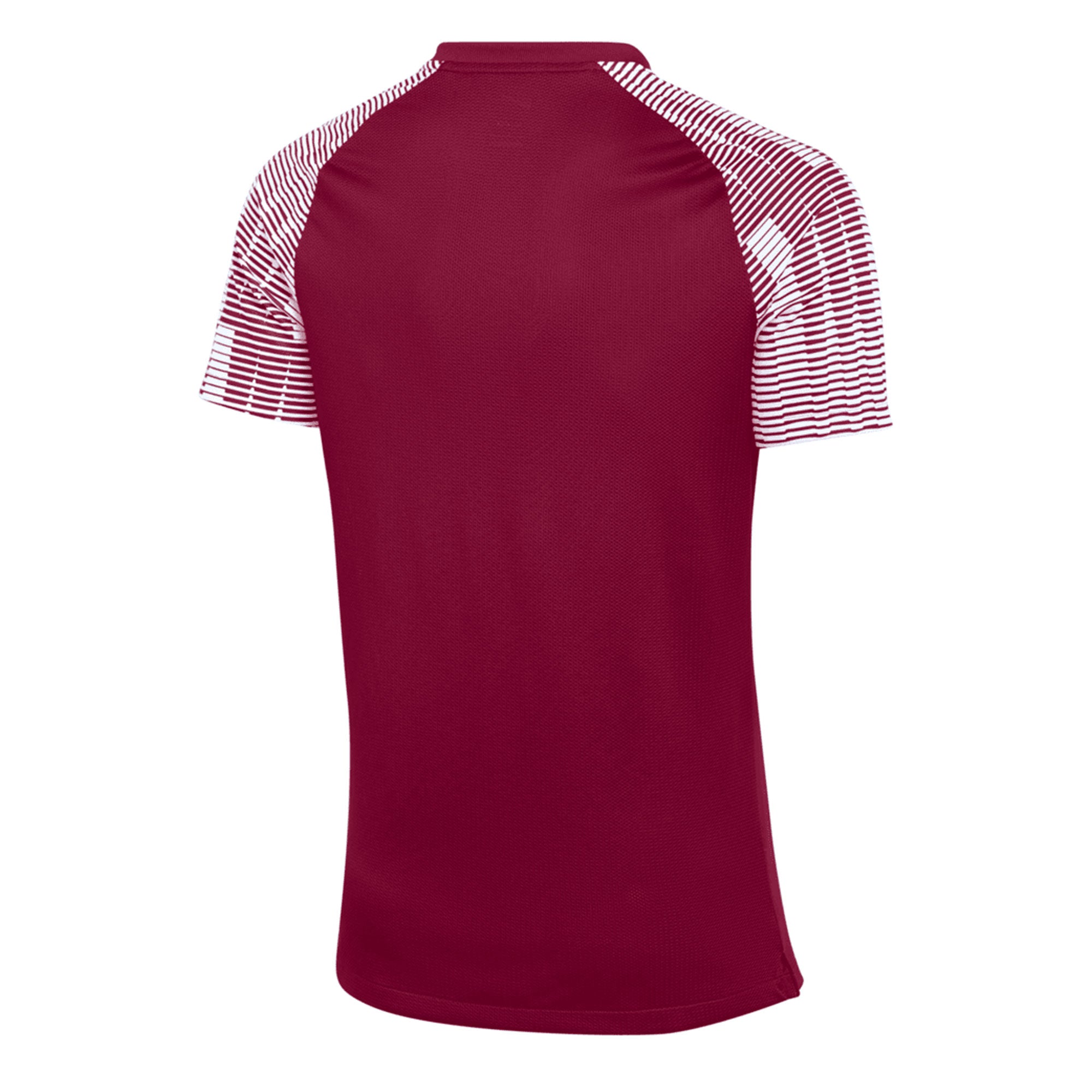 burgundy and white nike shirt