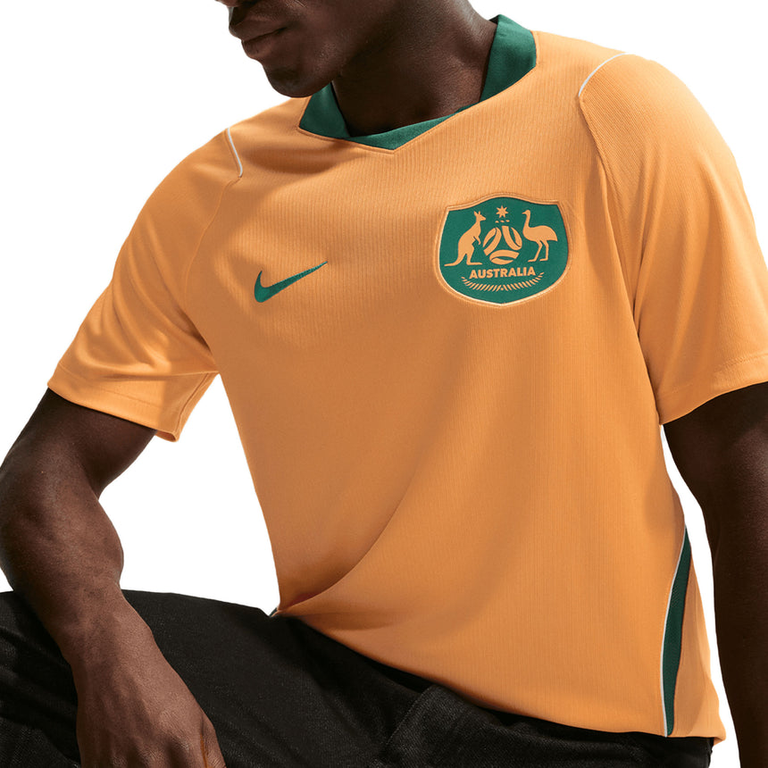 Nike Men's Australia World Cup 2026 Home Jersey Yellow/Green Crest