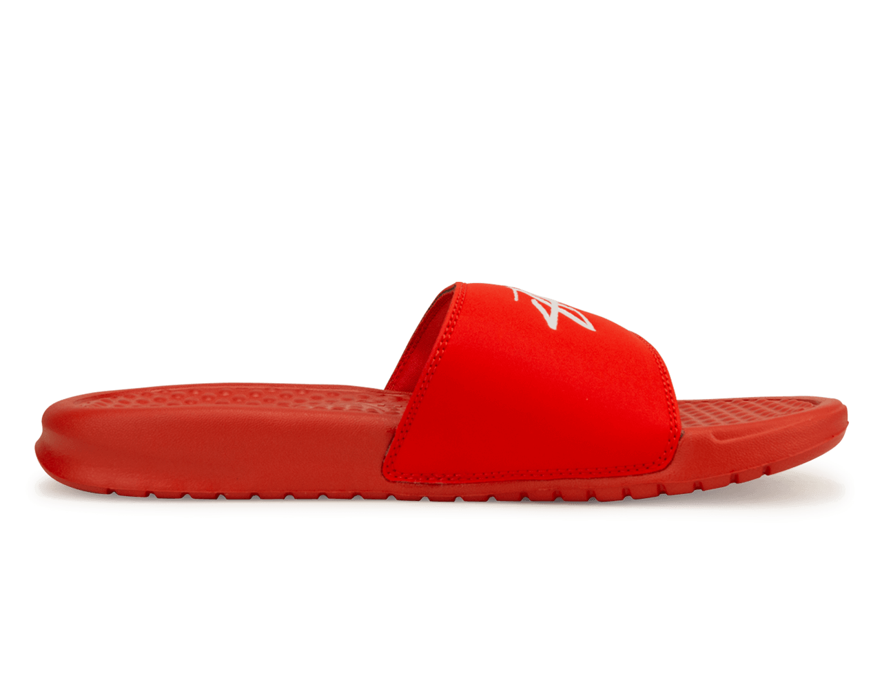 Nike Men's Benassi Stussy Sandal Red/White Side