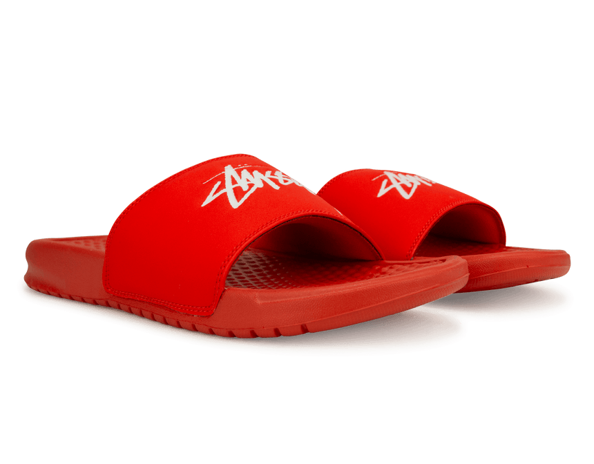 Nike Men's Benassi Stussy Sandal Red/White – Azteca Soccer