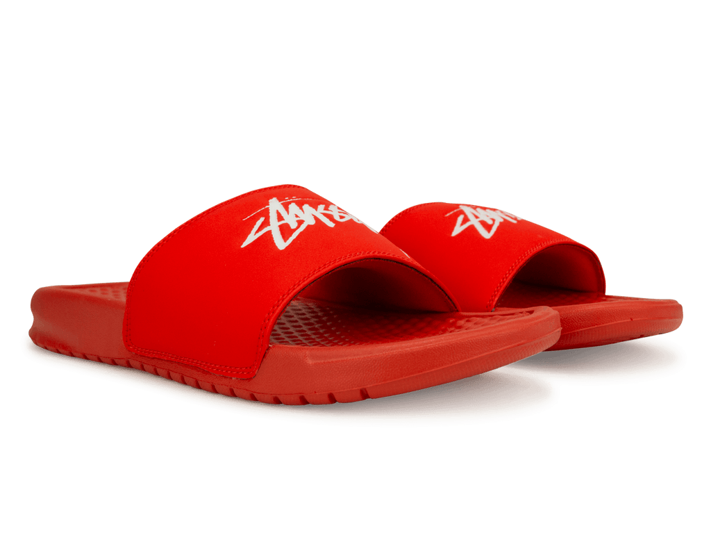 Nike Men's Benassi Stussy Sandal Red/White Together