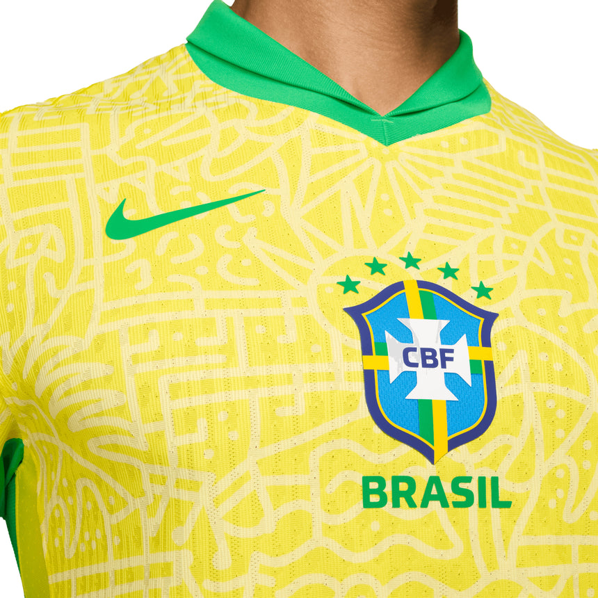 Nike Men's Brazil 2024/25 Dri-FIT ADV Home Jersey Yellow/Green Crest