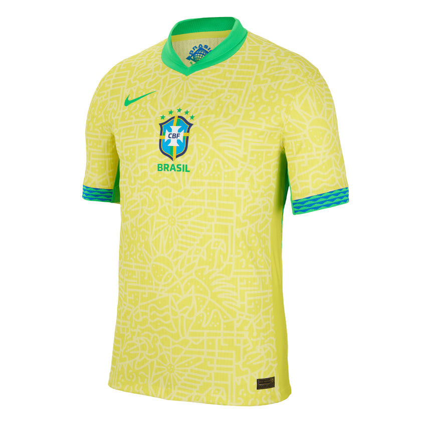 Nike Men's Brazil 2024/25 Dri-FIT ADV Home Jersey Yellow/Green Front