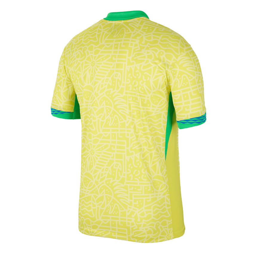 Nike Men's Brazil 2024/25 Home Jersey Yellow/Green Back