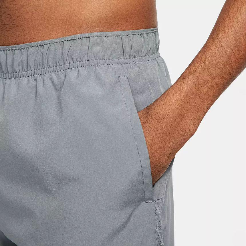 Nike Men's Challenger Dri-Fit 5" Brief-Lined Running Shorts Grey/White Pocket