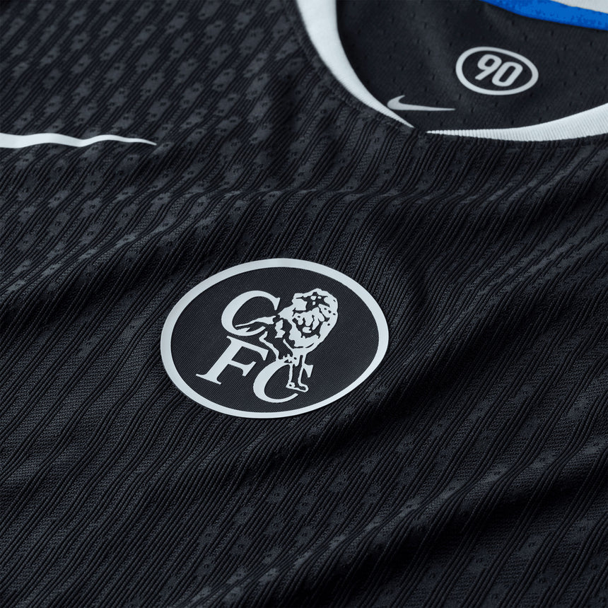 Nike Men's Chelsea 2025/26 Authentic Third Jersey Black/Silver/Blue Crest
