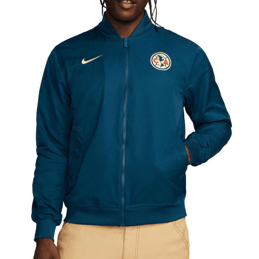 Nike Men's Club America 2024/25 Bomber Jacket Blue/Lemon Chiffon Front