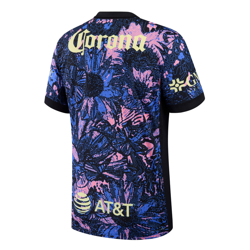 Nike Men's Club America 2024/25 Dri-FIT ADV Third Jersey Medium Blue/Lemon Chiffon Back