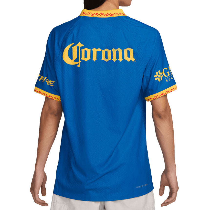 Nike Men's Club America 2023/24 Dri-FIT Match Away Jersey Blue/Yellow Back