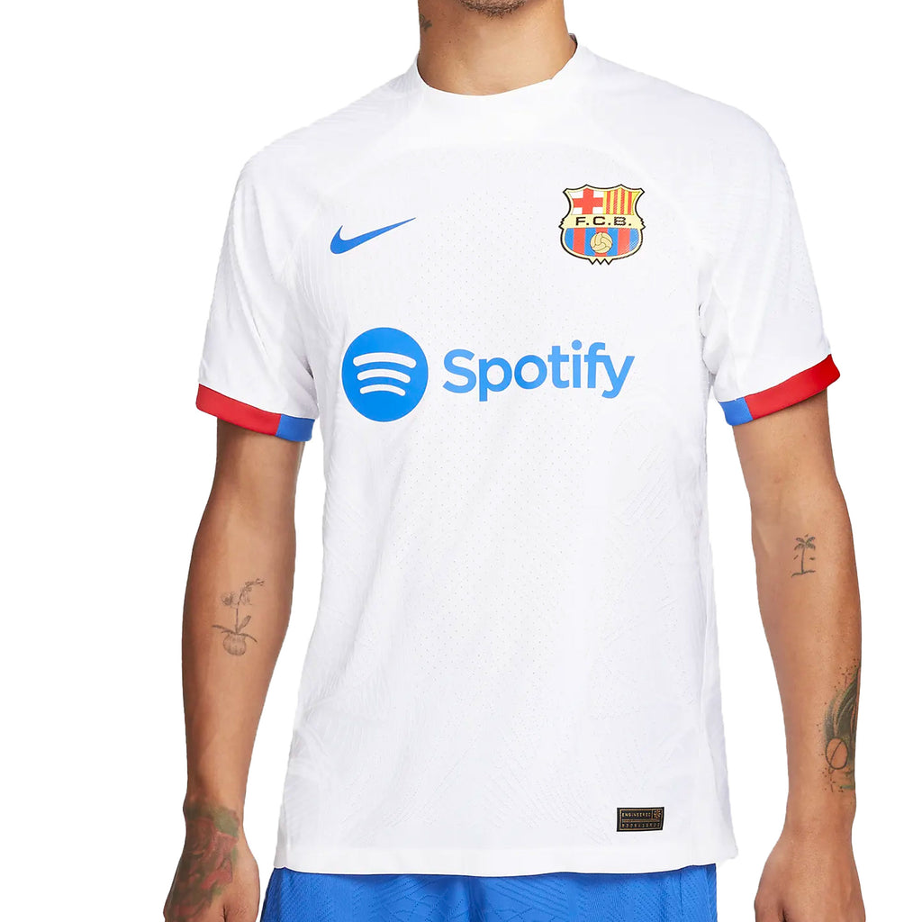 Nike Men's FC Barcelona 2023/24 Dri-FIT ADV Away Jersey White/Blue Front