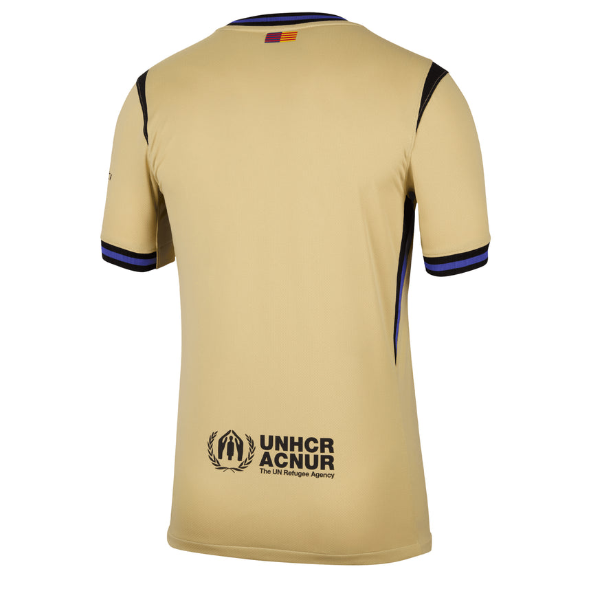Nike Men's FC Barcelona 2025/26 Away Jersey Team Gold/Persian Violet/Black Back