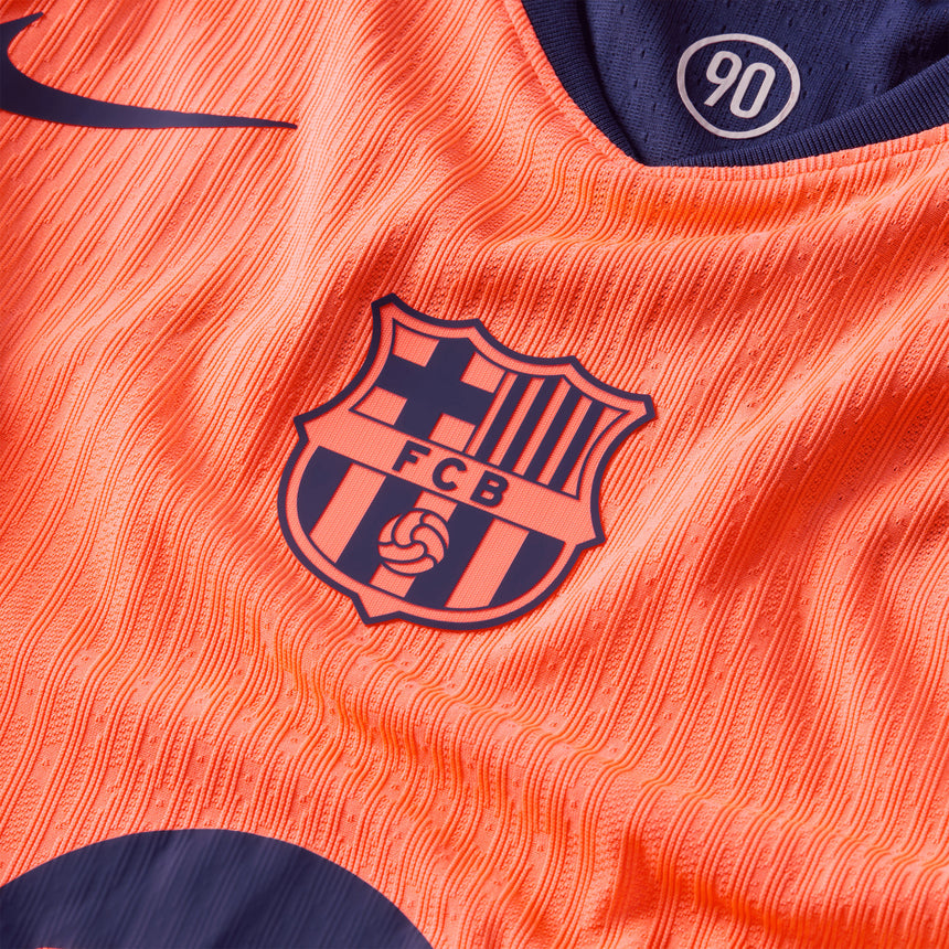 Nike Men's FC Barcelona 2025/26 Dri-Fit ADV Third Jersey Bright Mango/Midnight Navy Crest