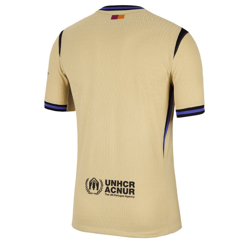 Nike Men's FC Barcelona 2025/26 Dri-Fit Away Jersey Team Gold/Persian Violet/Black Back