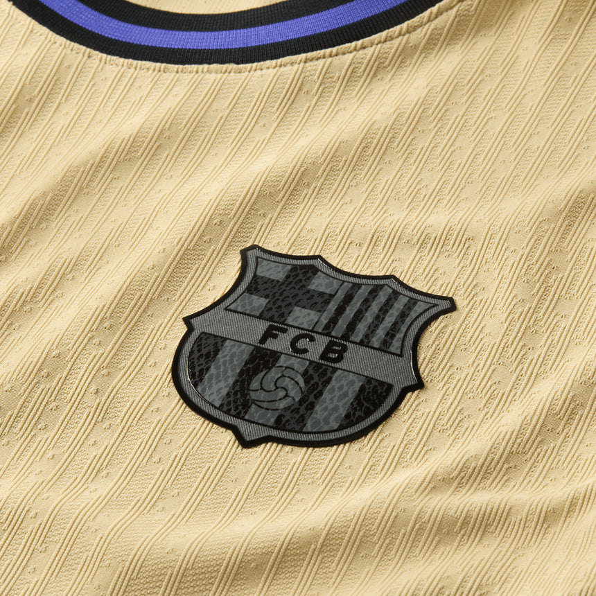 Nike Men's FC Barcelona 2025/26 Dri-Fit Away Jersey Team Gold/Persian Violet/Black Crest