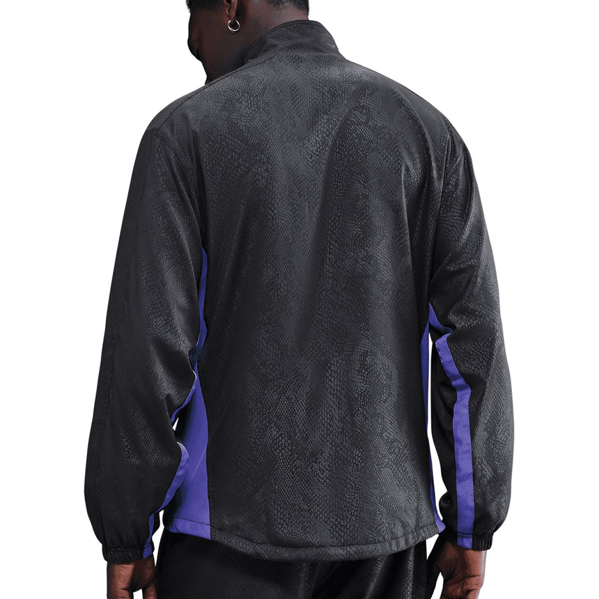 Nike Men's FC Barcelona Away Kobe Soccer Graphic Jacket Black/Persian Violet Back