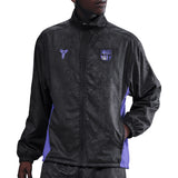 Nike Men's FC Barcelona Away Kobe Soccer Graphic Jacket Black/Persian Violet Front