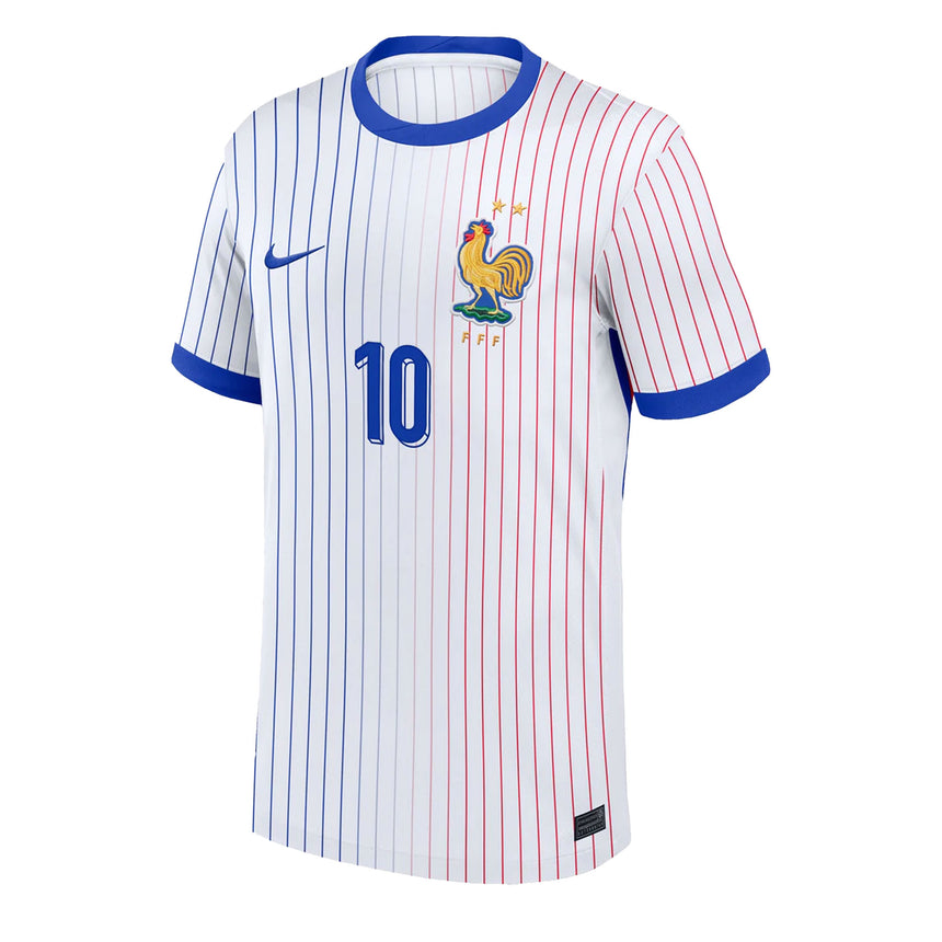 Nike Men's France 2024/25 Away Jersey w/ Mbappe #10 Printing Front