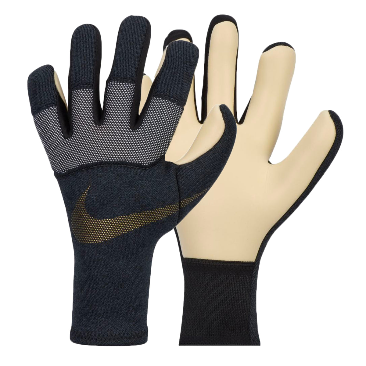 Nike Men's Grip 3 Dynamic Fit Goalkeeper Gloves Black/Gold/White ...