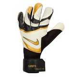 Nike Men's Grip 3 GoalKeeper Gloves Black/Gold/White Front
