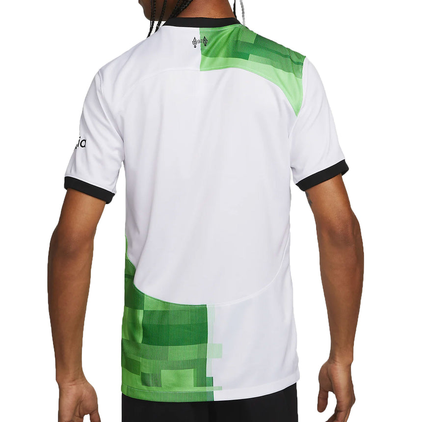 Nike Men's Liverpool 2023/24 Away Jersey White/Green Back
