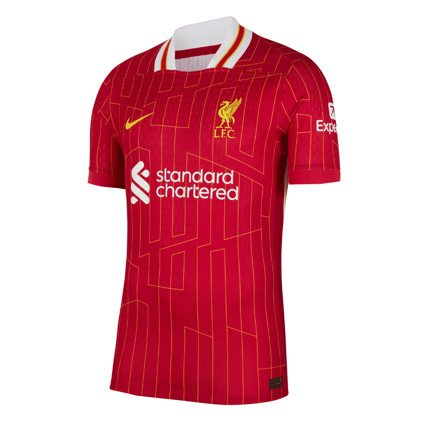 Nike Men's Liverpool 2024 25 Dri-fit Adv Home Jersey Red Yellow White 