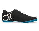 Nike Men's Mercurial CR7 Victory V TF Black/Neo Turquoise/White Side