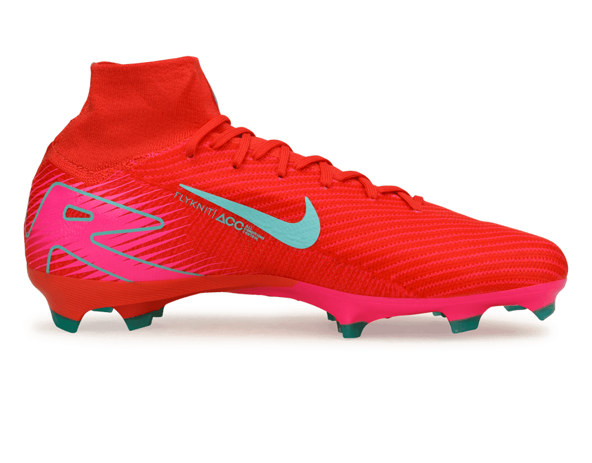 Nike Men's Zoom Mercurial Superfly 10 Pro FG Ember Glow/Aurora Green Side